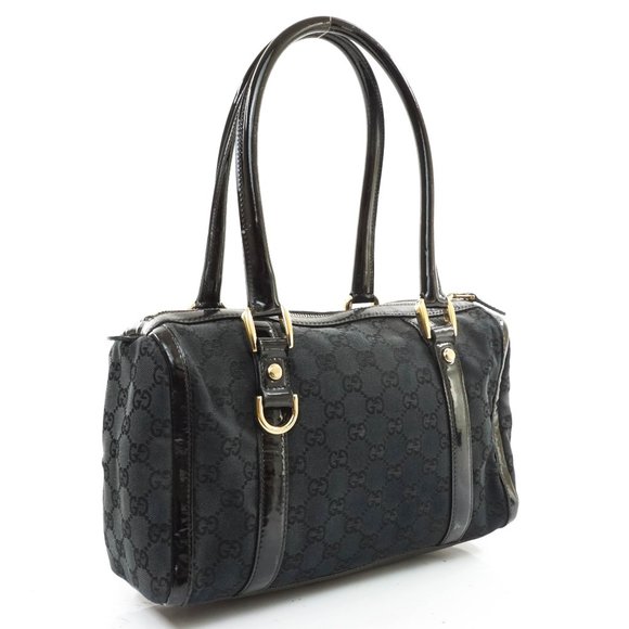 Auth Gucci Gg Hand Bag Canvas Patent #25268G25B - Picture 4 of 13